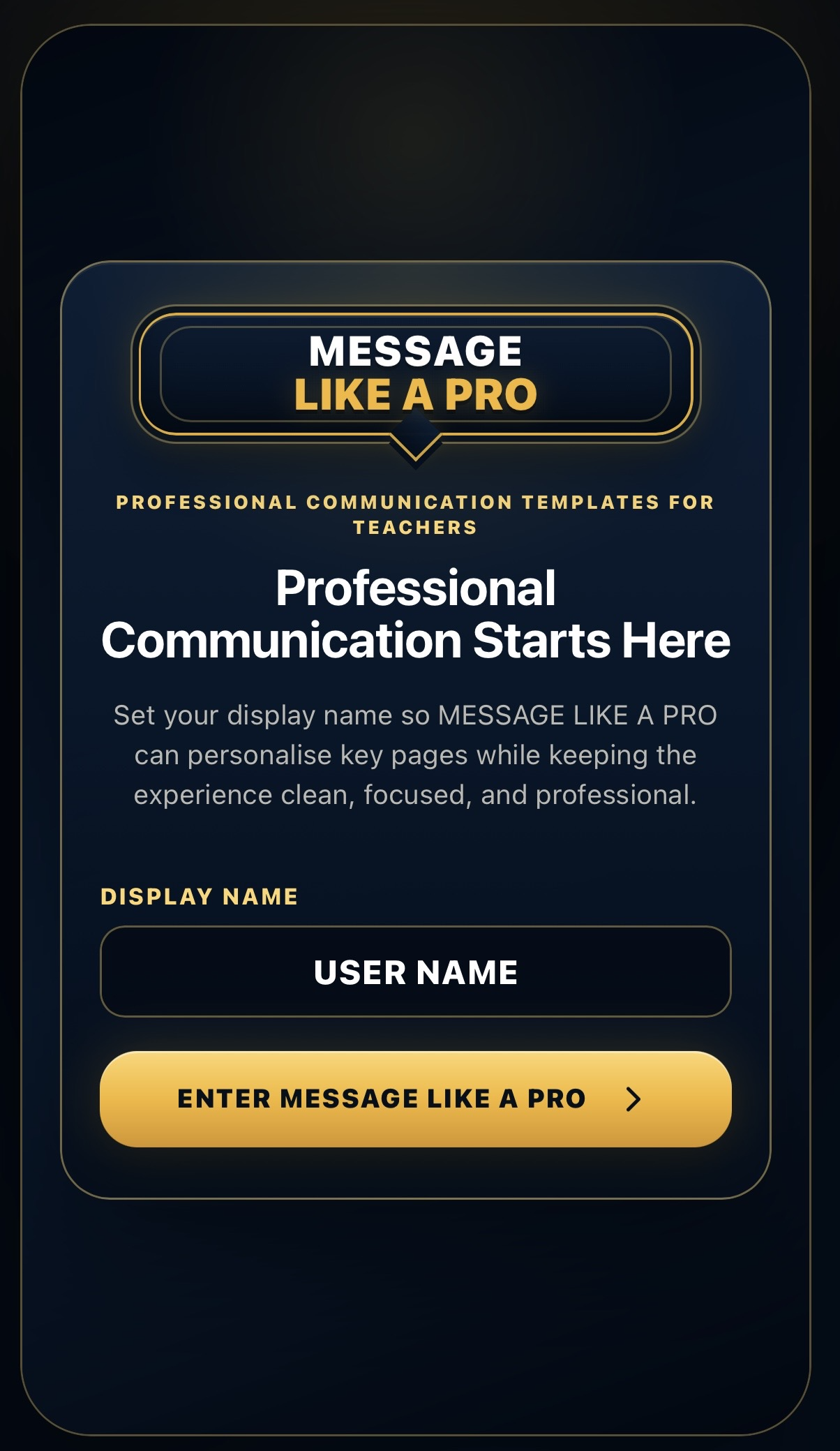 MLAP app home screen