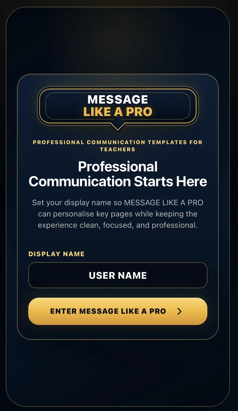 MLAP app home screen